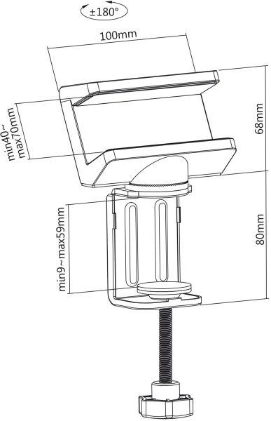 Actual product image Transmedia Clamp holder for socket strips