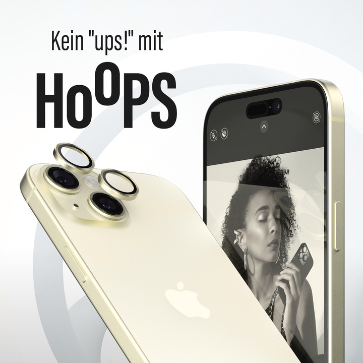 Produktbild PanzerGlass Hoops Camera Lens Protector (1 Stück, Apple iPhone 15, Apple iPhone 15 Plus)