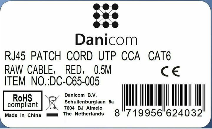 Produktbild Dsit CAT 6 Netzwerkkabel U/UTP (CAT6, 0.50 m)