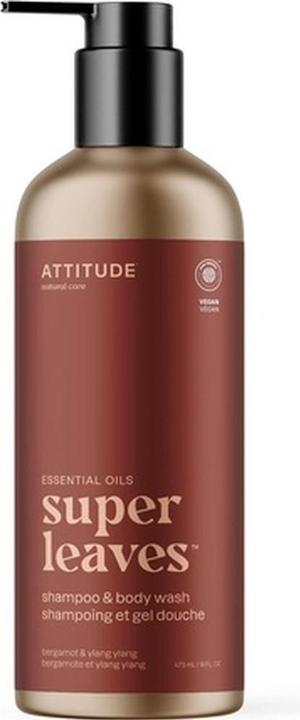 Immagine prodotto Attitude Shampoo e lavaggio corpo 2in1 Ingredienti a base vegetale e minerale verificati EWG Personale vegano (473 ml)