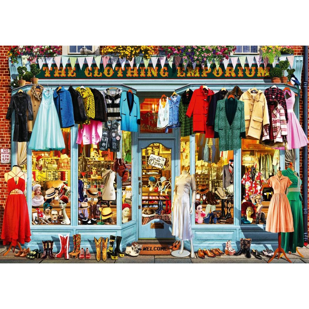 Thumbnail - Bluebird Puzzle 1000 pieces The Clothing Emporium (1000 Teile)