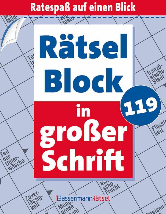 Produktbild Rätselblock in grosser Schrift 119 (5 Exemplare à 2,99 €) (Deutsch, Eberhard Krüger, 2024)