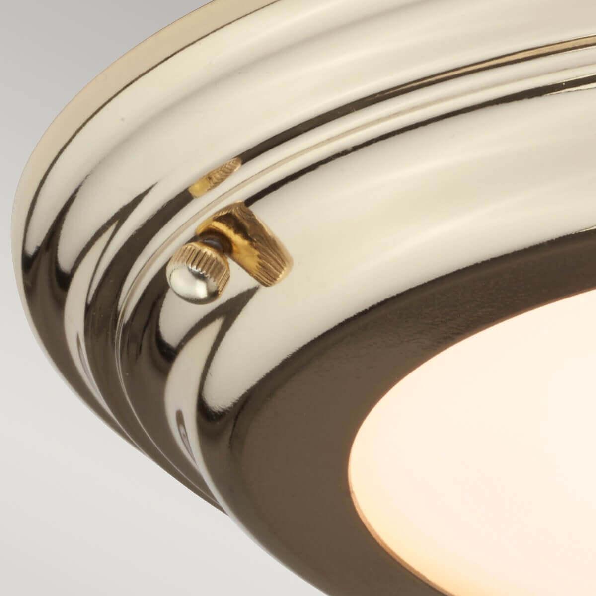Thumbnail - Elstead Lighting, Wandleuchte + Deckenleuchte, Welland LED Deckenleuchte 4cm Poliertes Messing IP54 (2250 lm)