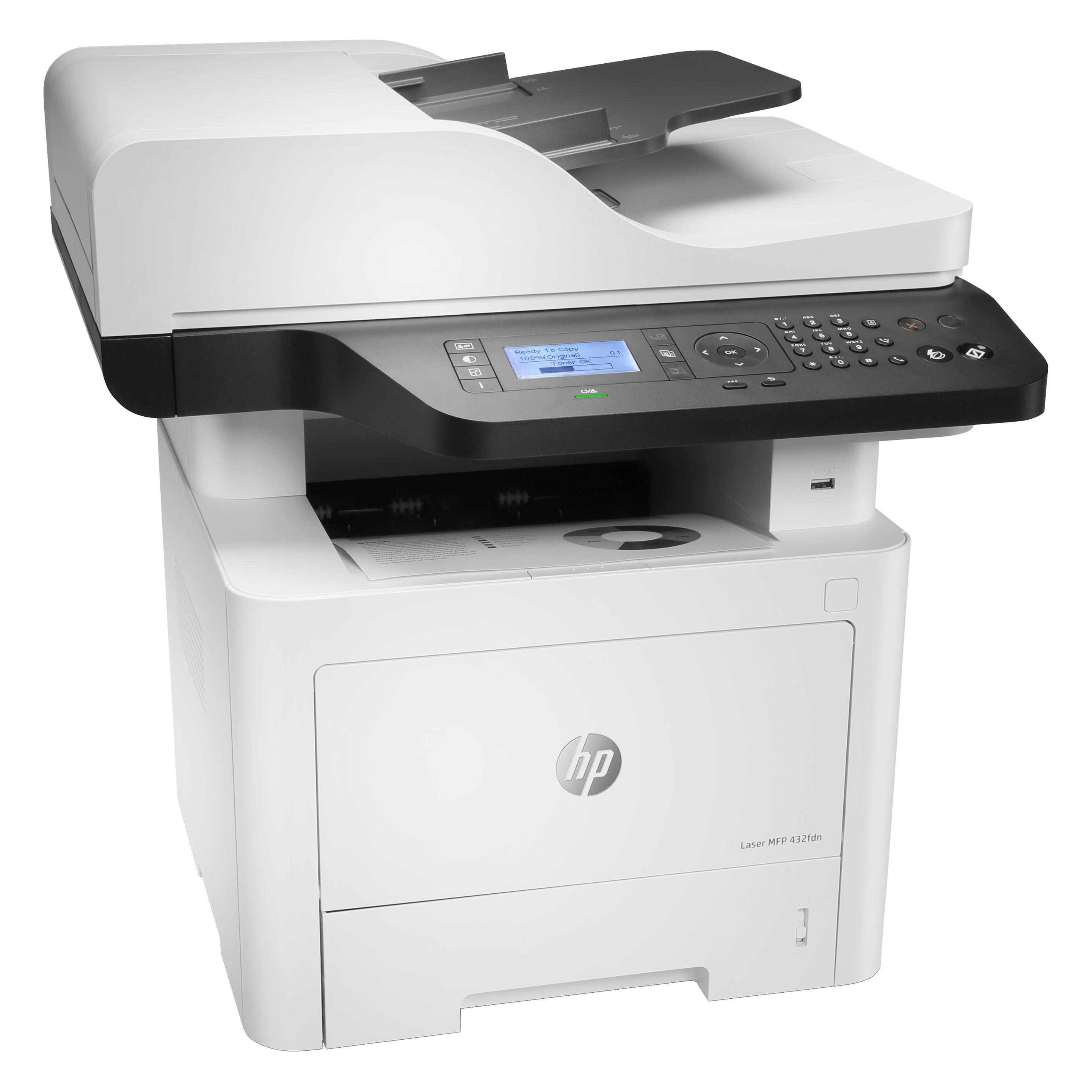HP LaserJet MFP 432fdn (Laser, Schwarz-Weiss), Drucker, Grau