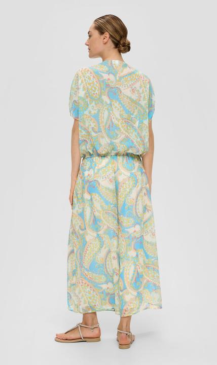 Produktbild S.Oliver Bluse Chiffon-Bluse mit Raffung und Glitzergarn im Loose Fit (M)