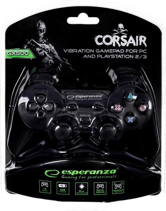 Actual product image Esperanza EG106 control panel, PS2 (PC, PS3)