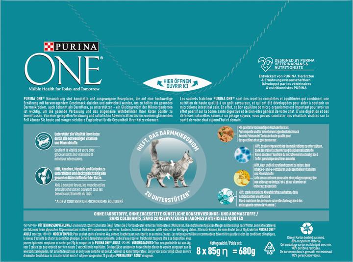 Image du produit Purina ONE Poisson océanique (Adulte, 8 pcs, 85 g)