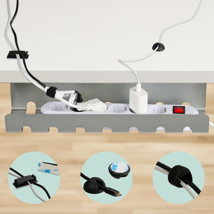 Produktbild Relaxdays Kabelkanal für Schreibtisch 2er Set (Kabelkanal, 10 cm)