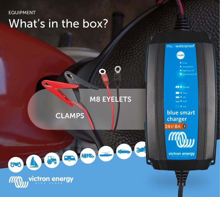 Image du produit Victron Energy Chargeur de batterie au plomb Blue Smart IP65 24/8 24 V Courant de charge max. 8 A (24V, 8 A)