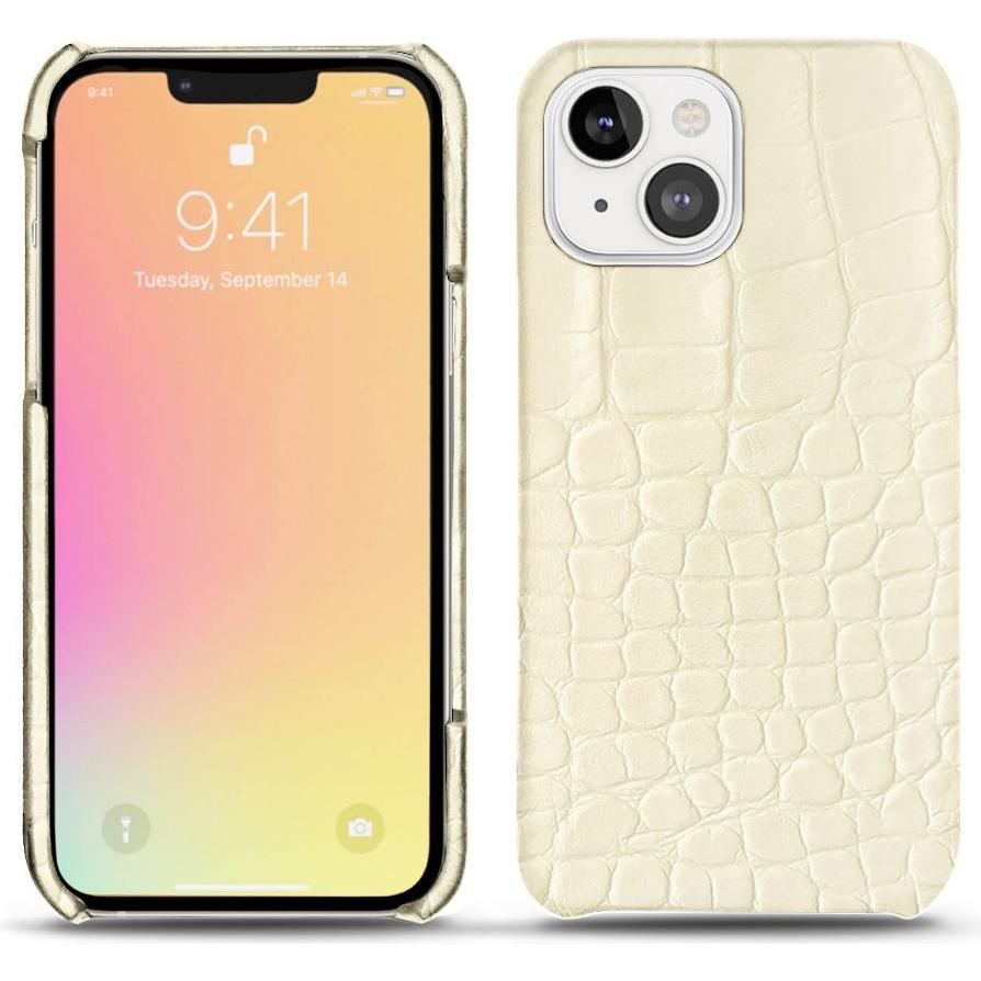 Noreve Lederschutzhülle (Apple iPhone 13 mini), Smartphone Hülle, Weiss