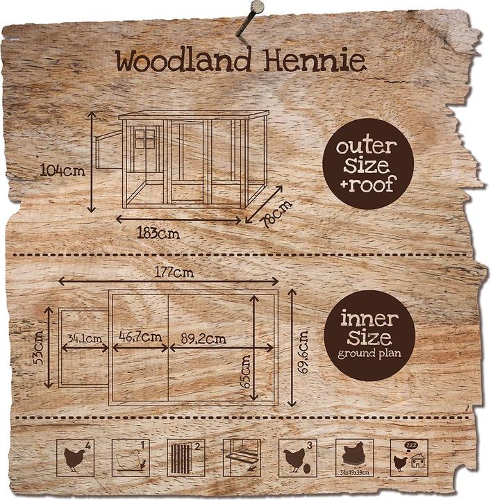 Actual product image EBI Duvo+ Woodland chicken coop Hennie Classic