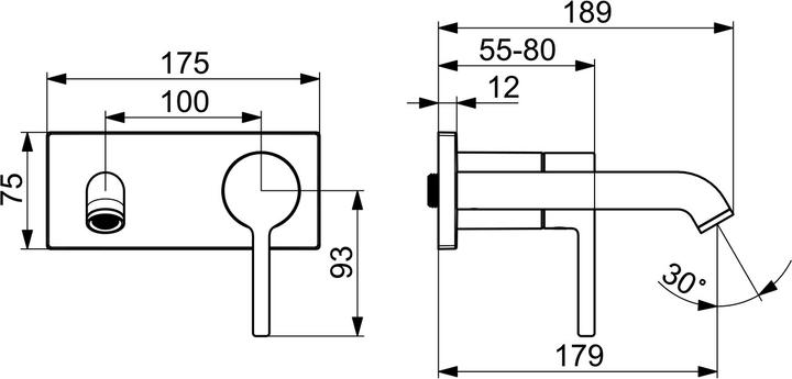 Productafbeelding Hansa HANSAVANTIS Style wastafelfitting uitsteek 179 mm, 54802107