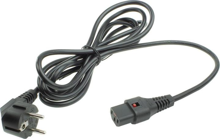 Image du produit Iec Lock Powercord CEE 7/7 male (angle) - C13 black 5 m, EL269S (5 m, CEE 7/7)