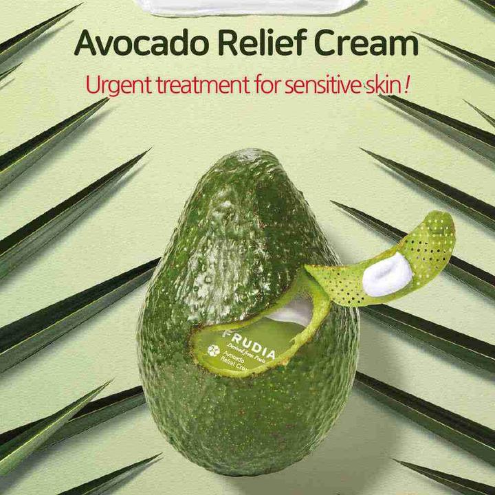 Image du produit Frudia Avocado Relief Cream Crème visage nourrissante et régénérante à base d'avocat 55g (Crème 24h)