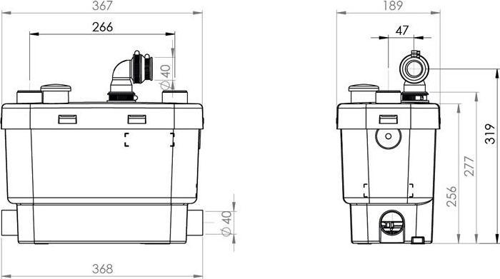 Image du produit SFA Pompe domestique professionnelle SaniSpeed + (Pompe des égouts)