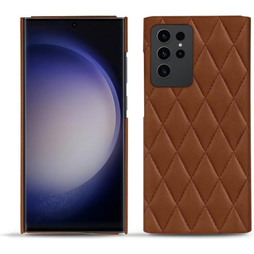 Thumbnail - Noreve Lederschutzhülle (Samsung Galaxy S23 Ultra), Smartphone Hülle, Braun