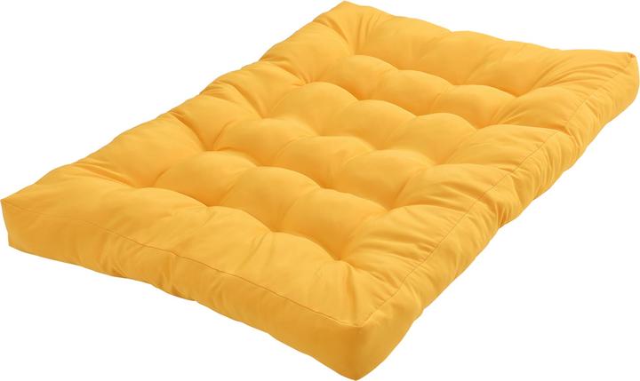 En.Casa Cuscino per mobili in pallet Comfy 80x120x12 cm giallo senape (120 x 80 x 12 cm)