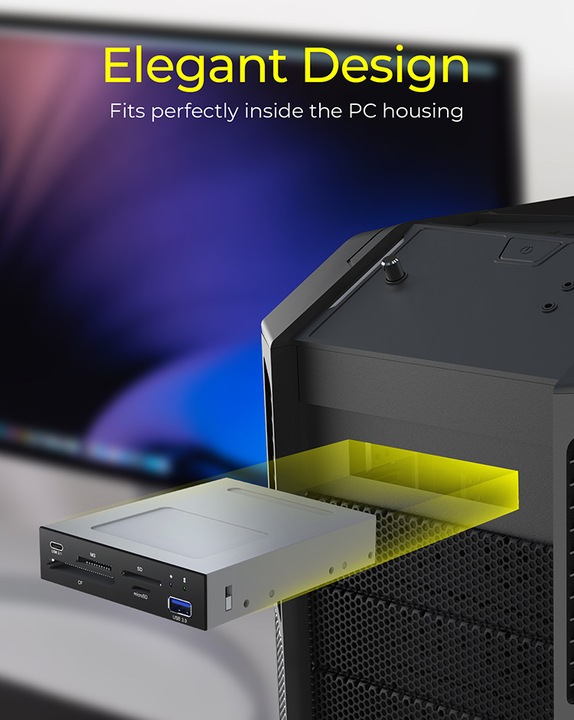 Produktbild Icy Box IcyBox MultiReader 4xCard 2xUSB 3.0 IB-865a (USB)