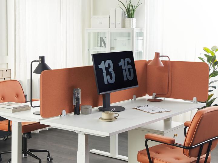 Produktbild Beliani Schreibtischtrennwand hellrot 72 x 40 cm WALLY (72 x 40 cm)