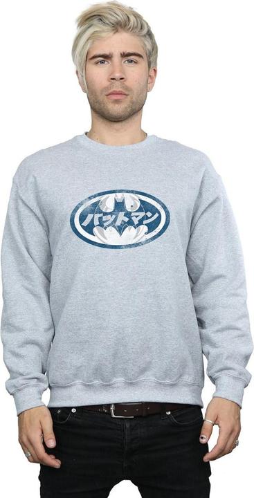 Produktbild Batman Japanisches Logo Weiss Baumwolle Sweatshirt (L)