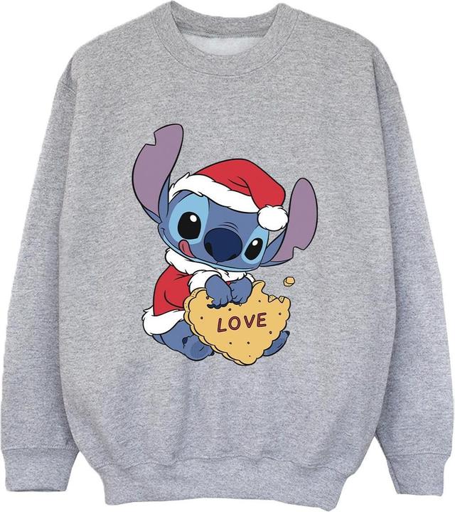Actual product image Disney Boys Lilo And Stitch Christmas Love Biscuit Sweatshirt (128)