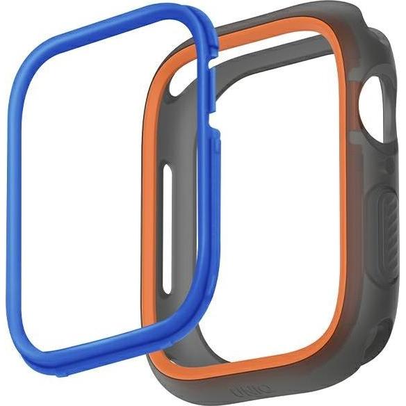 Thumbnail - Uniq etui Moduo Apple Watch Series 4/5/6/7/8/SE/SE2 44/45mm pomarańczowy-niebieski/orange-blue, Smartwatch Zubehör, Oran...