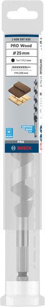 Produktbild Bosch Professional Zubehör PRO Wood Holzschlangenbohrer, 25 x 170 x 235 mm (11.1 mm)