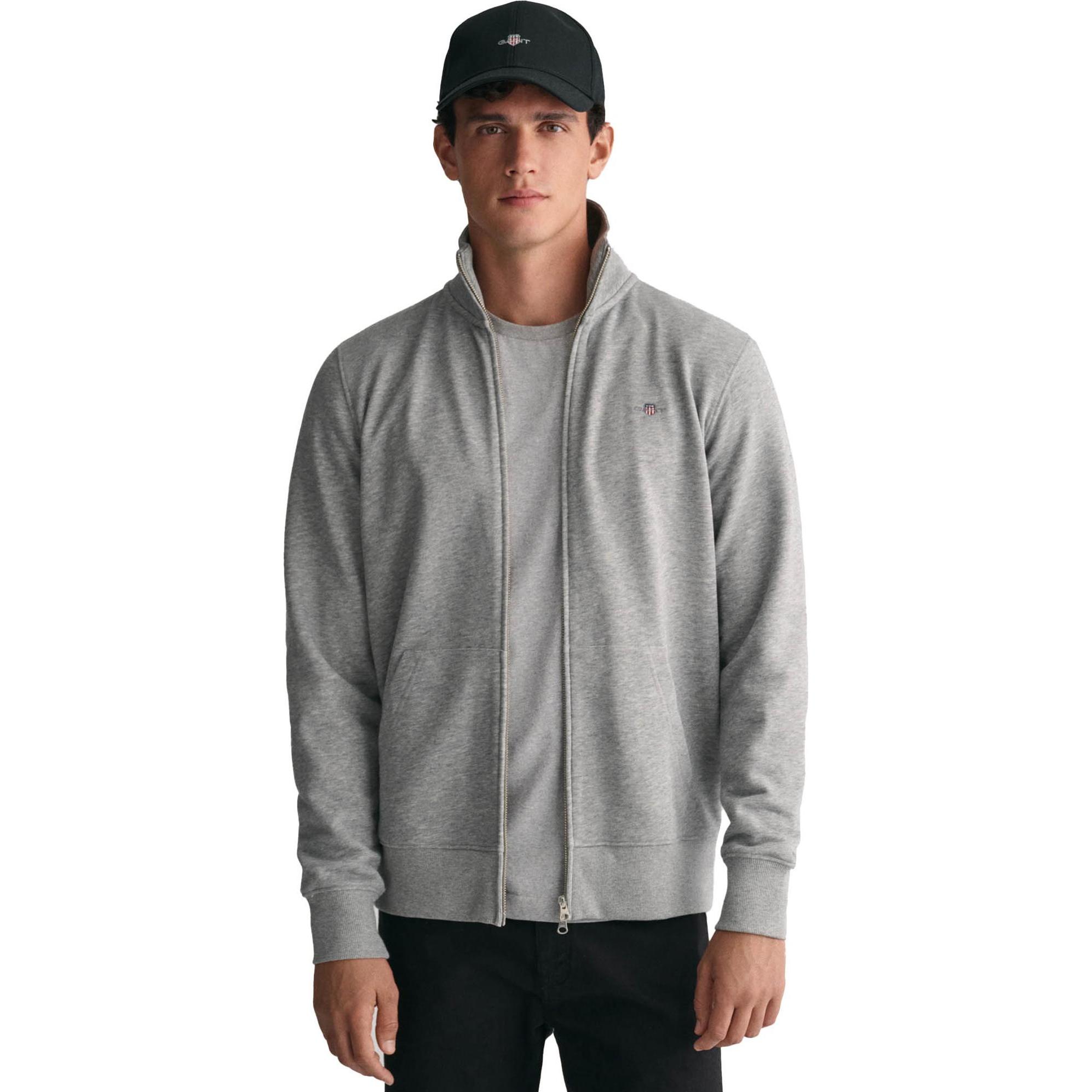 Thumbnail - GANT, Herren, Pullover, Sweatjacke Casual Bequem sitzend, Grau, (XXL)