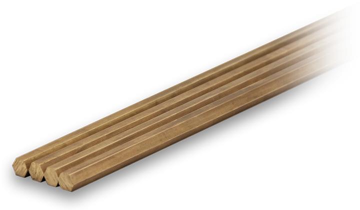 Immagine prodotto Brütsch-Rüegger Metals Profilo esagonale Ottone, 10,00 mm (4 x 1,5 m)