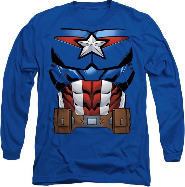 Actual product image Captain America Unisex Adult Costume T-Shirt (L)