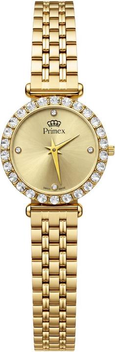 Produktbild Primex Montre Dame Swiss Made - Cardan Dore - Bracelet Metal Dore - Etanche 30 Metres (Analoguhr, Swiss Made, 32 mm)