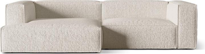 Image du produit Micadoni Bouclé Canapé D'Angle Gauche Modulaire, "Nuria", 4 Places, Beige, 147x292x72 Fabriqué en Europe (Canapé d’angle)