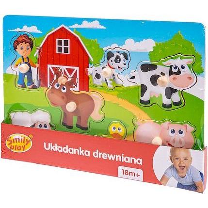 Smily Spielen Spielen Holzbauernhof-Puzzle 7 El (7 Teile)