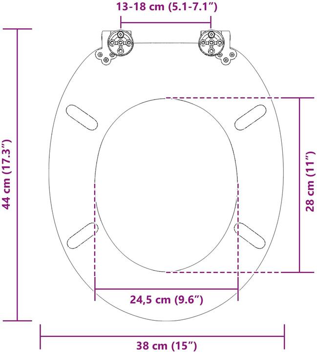 Actual product image vidaXL WC-Deckelbezug