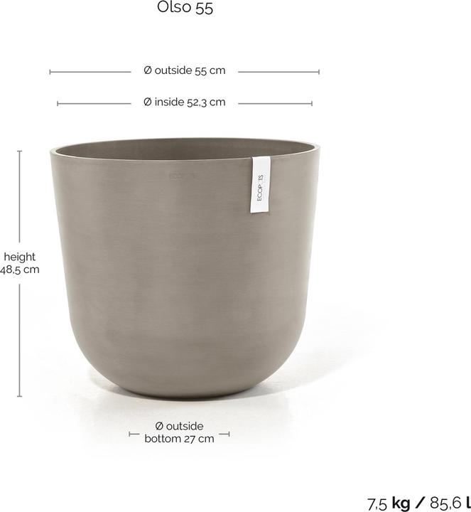 Immagine prodotto Ecopots Oslo (55 x 47.90 cm)