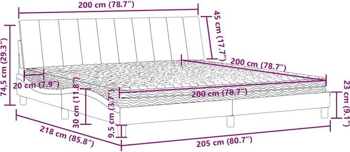 Image du produit vidaXL Bett (200 x 200 cm)