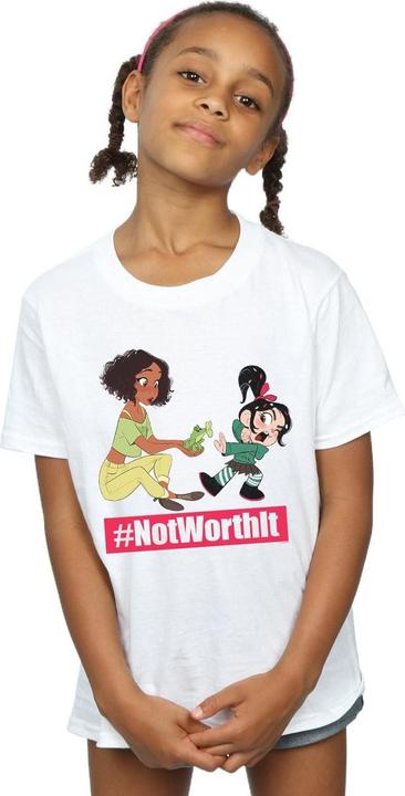 Actual product image Disney Girls Wreck It Ralph Tiana And Vanellope Cotton T-Shirt (116)