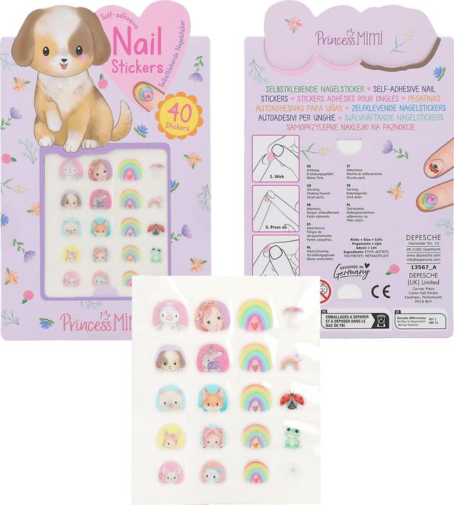 Immagine prodotto Top Model Prinzessin Mimi Nagelaufkleber Tiere