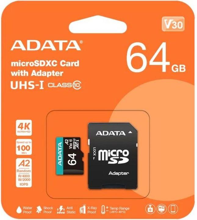Actual product image Adata Premier Pro V30S (64 GB, microSDXC, U3, UHS-I)