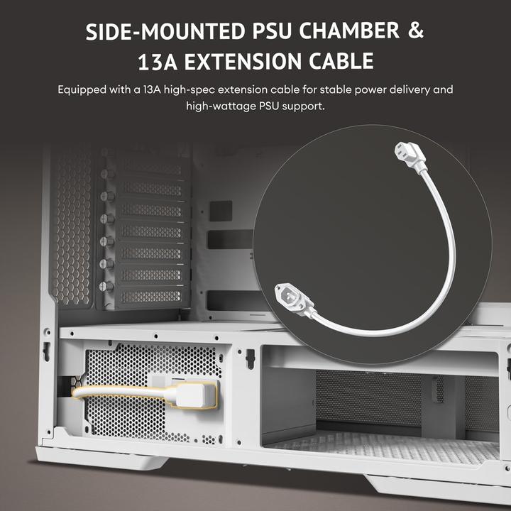 Actual product image Antec C6 Curve Air Mid-Tower ATX Case, white (ATX, ITX, mATX)