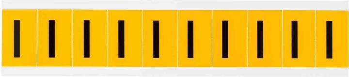 Actual product image Brady 1530-I, B-946, vinyl, letter I, black on yellow, 22 x 38mm, character height 25mm(25 K. á 10