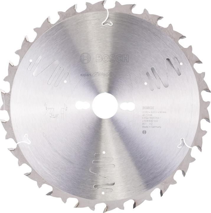 Produktbild Bosch Professional Zubehör Kreissägeblatt Expert for Wood, 250 x 30 x 3,2 mm, 22