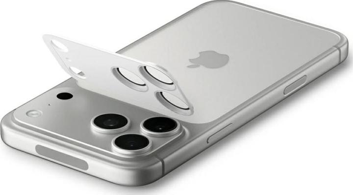 Actual product image Spigen Optik Pro XL EZ Fit iPhone 17 Pro Lens Protector Silver (2 pcs., Apple iPhone 17 Pro)