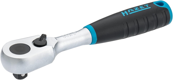 Immagine prodotto HAZET Leva a cricchetto reversibile a dentatura fine HiPer 863HP ∙ Attacco quadro, massiccio, 6,3 m… (1/4")