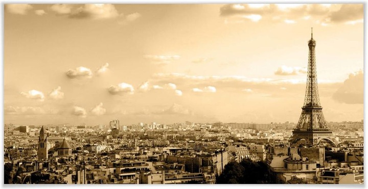Image du produit Trenddeko Paris Skyline - Panorama (80 x 40 cm)