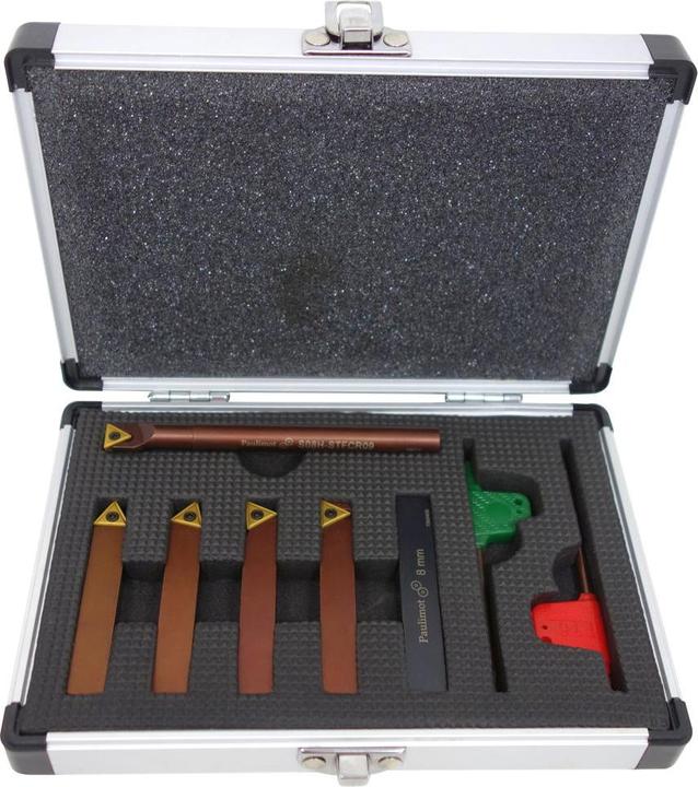 Actual product image Paulimot Turning chisel set with inserts, 10 mm, incl. drill rod Ø 8 mm