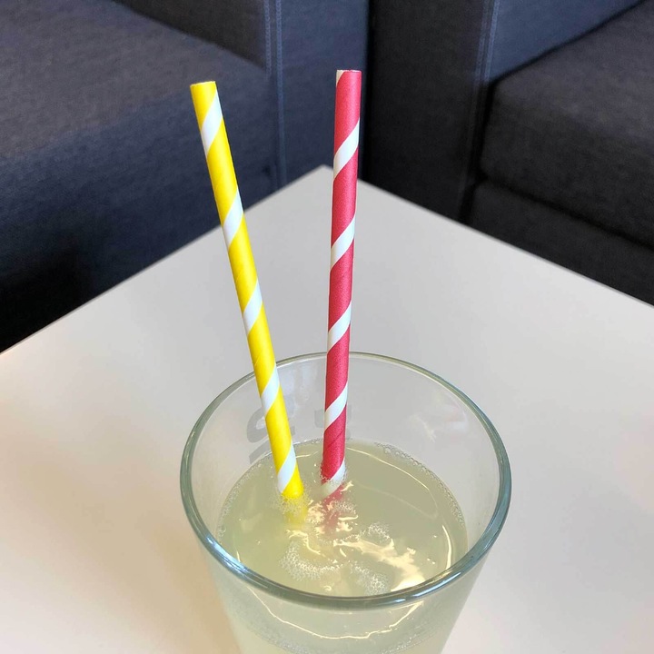 Actual product image Luxentu Paper Drinking Straws Striped (100 x)