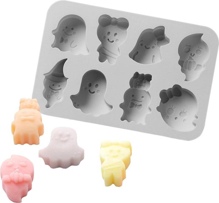 Produktbild Metamorph Halloween Silikonformen Set Geister, Katzen, Eulen zum Backen 3er Set (3 Stück)