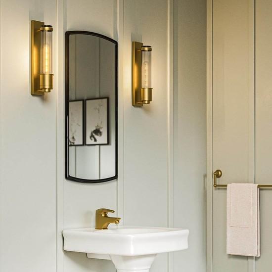 Immagine prodotto Elstead Lighting Wellington lampada da parete E27 in ottone invecchiato chiaro IP44 (820 lm, E27)