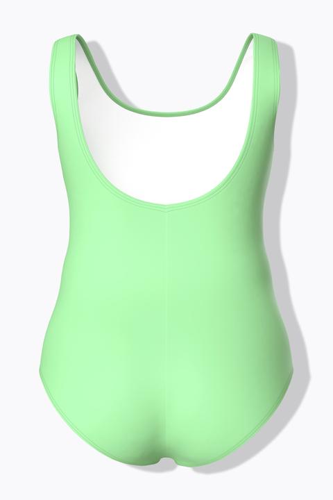 Actual product image Ulla Popken Squiggle Piped Scoop Neck Front Lined Swimsuit (60)